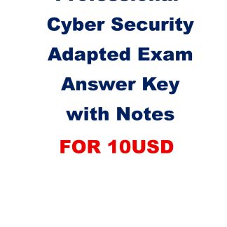 CYBERSECURITY  COURSE  NOTE