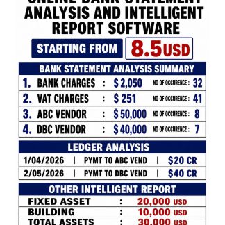 BANK STATEMENT ANALYSIS -DEBIT/PAYMENT SIDE